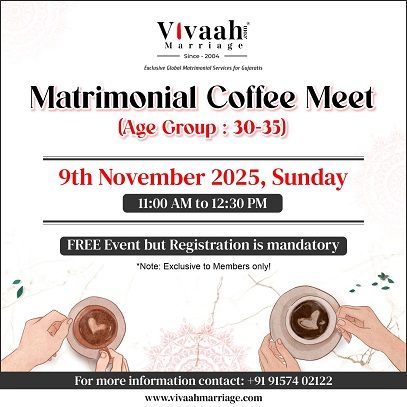 💍 VivaahMarriage.com – Matrimonial coffee Meet (Age Group: 30 to 35 yrs.) 💍